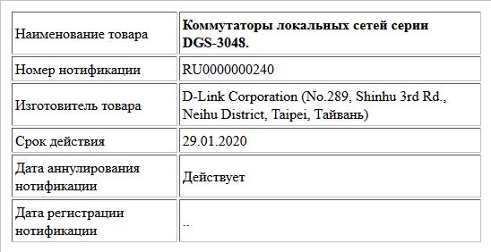 Коммутаторы локальных сетей серии DGS-3048.