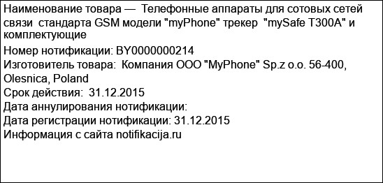 Телефонные аппараты для сотовых сетей связи  стандарта GSM модели myPhone трекер  mySafe T300A и комплектующие