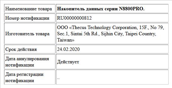 Накопитель данных серии N8800PRO.