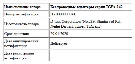 Беспроводные адаптеры серии DWA-142